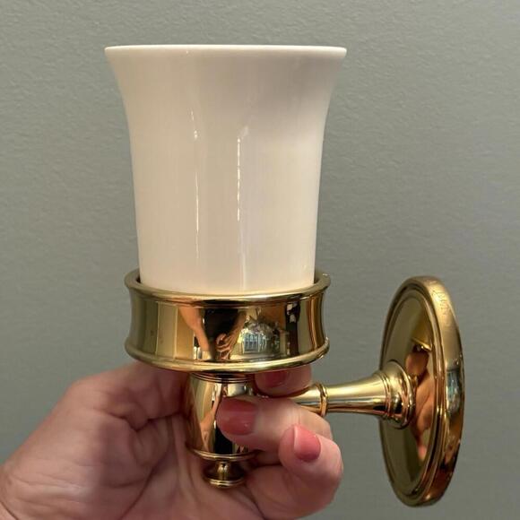 Ralph Lauren Home Brass Wall Mounted Cup Holders Engraved RALPH LAUREN - Picture 11 of 15